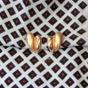 Vintage D'Orlan Clip Earrings Signed Numbered Teardrop Goldtone Jewelry